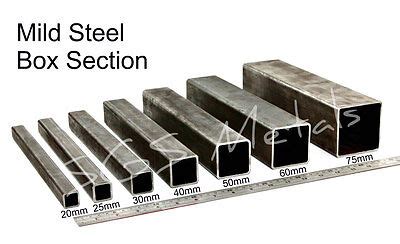 mild steel square box section|steel box section sizes chart.